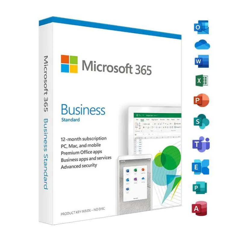 Abonnement logiciel Microsoft 365 Edition Business Standard - Abonnement 12 Mois par USER