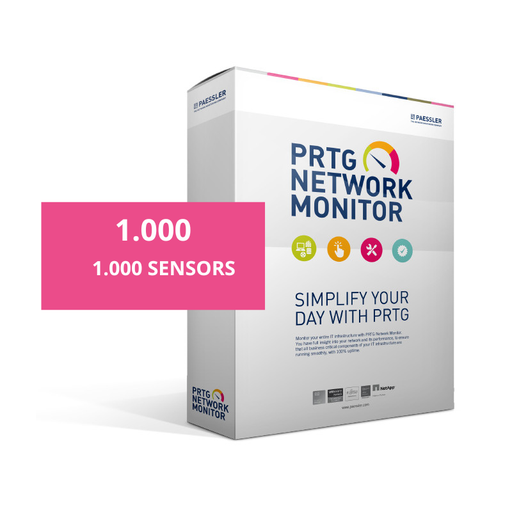 Abonnement Logiciel de supervision PRTG 1000 Sondes
